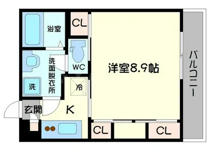 リブリ・カドマ(1K/3階)の間取り写真