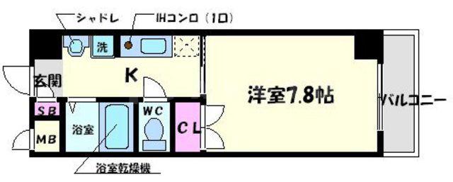 MS FLAT(1K/5階)の間取り写真