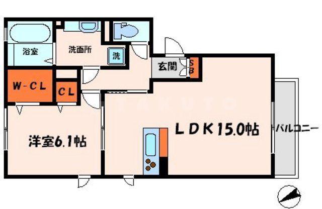 ビュー大久保(1LDK/2階)の間取り写真