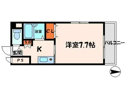 メゾンモトマチ(1K/1階)の間取り写真