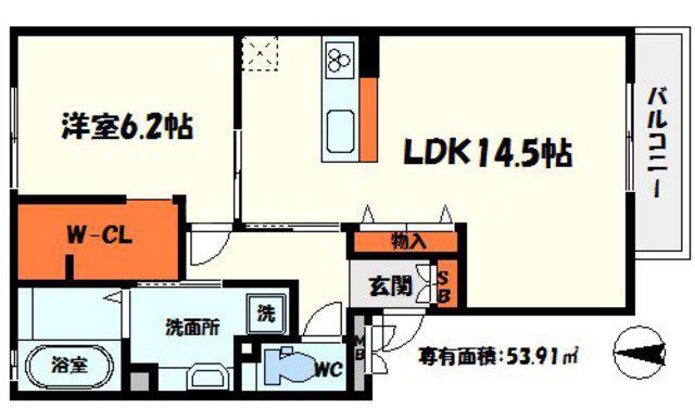 コンフォートYF(1LDK/3階)の間取り写真
