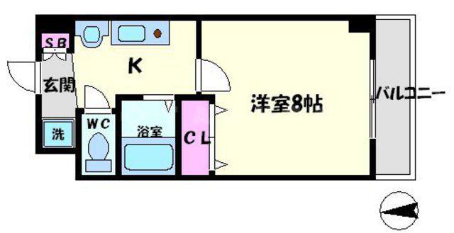 Mプラザ守口東(1K/9階)の間取り写真