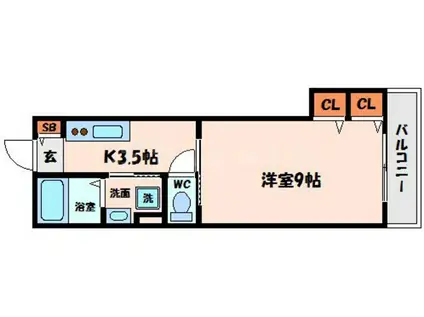 グランデ寿町(1K/3階)の間取り写真