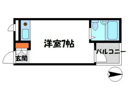 メゾン桃町(ワンルーム/1階)の間取り写真