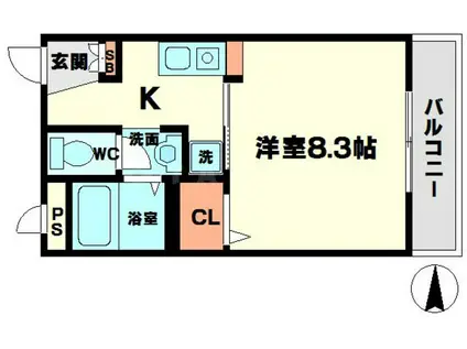 ロイヤルコンフォート(1K/1階)の間取り写真