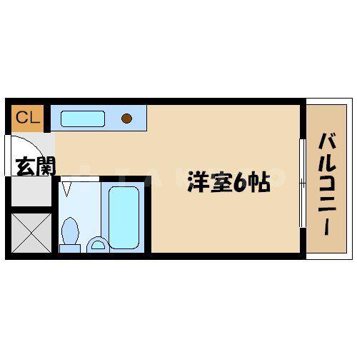 ヴィラ守口(ワンルーム/3階)の間取り写真