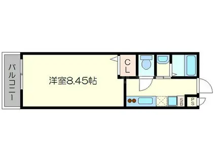LA FITE OMIYA(1K/2階)の間取り写真