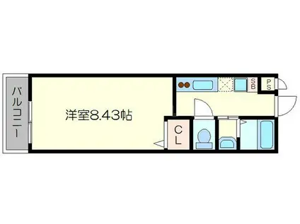 LA FITE OMIYA(1K/3階)の間取り写真