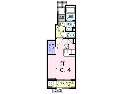 セイバリー エポック(ワンルーム/1階)の間取り写真