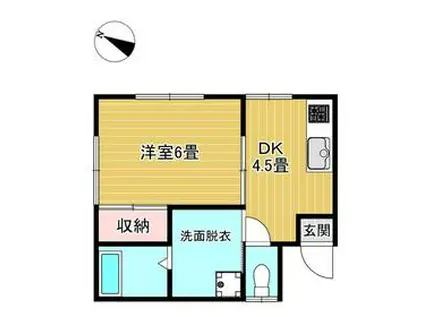 グリーンコーポ梅郷(1DK/1階)の間取り写真