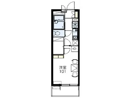 レオパレスエスペランサⅤ(1K/2階)の間取り写真