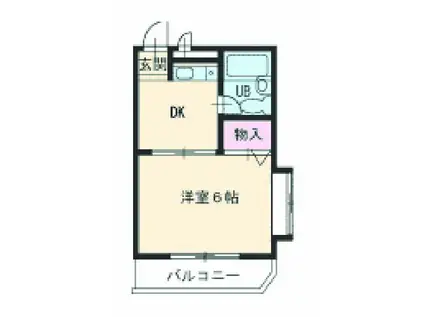 アヴニール(1DK/1階)の間取り写真