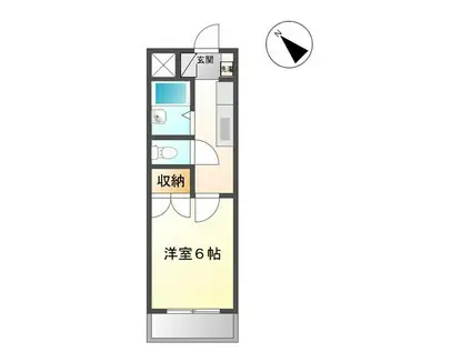 リヴィエールⅠ(1K/2階)の間取り写真