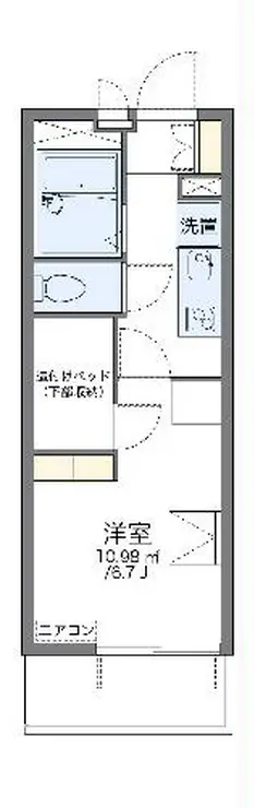 レオパレス南大和田 1階階 間取り