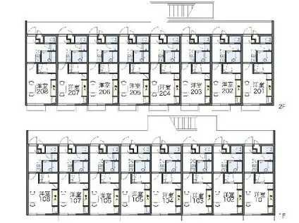 レオパレスEZ(1K/2階)の間取り写真