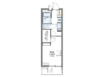 レオパレスティラーノ(1K/2階)の間取り写真