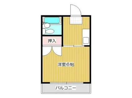 コート藤塚II(1K/5階)の間取り写真