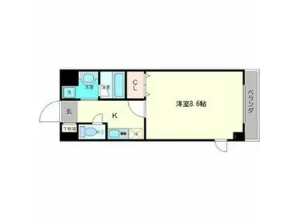 プリマベーラA棟(1K/5階)の間取り写真