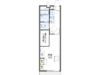 レオパレスサンバードA(1K/2階)の間取り写真
