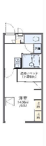 レオパレスしらかた(1K/2階)の間取り写真