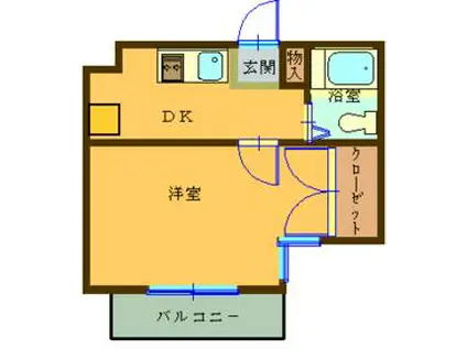 コナビック東伊場(1K/2階)の間取り写真