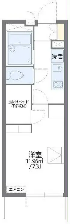 レオパレス小関 1階階 間取り