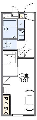 レオパレスサン平井Ⅱ(1K/2階)の間取り写真