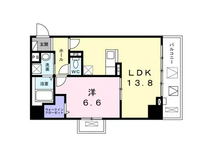 ムーンヒルズ大阪(1LDK/11階)の間取り写真