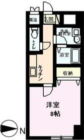 木更津パレス(1K/2階)の間取り写真