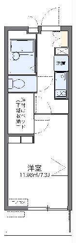 レオパレスエスペランサⅤ(1K/1階)の間取り写真