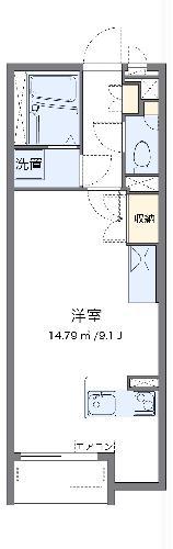 ミランダミ レオーネ新前橋(ワンルーム/2階)の間取り写真