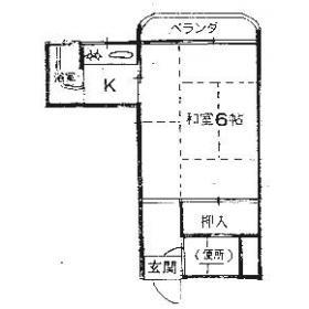 本田マンション2号棟(1K/5階)の間取り写真