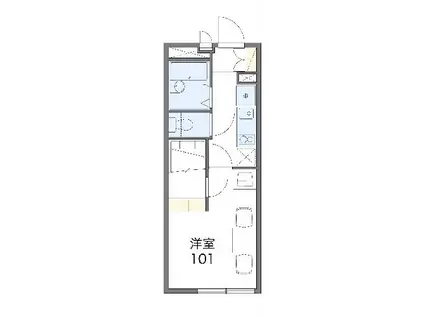 レオパレス新山下(1K/1階)の間取り写真