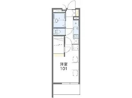 レオパレス阿左美(1K/3階)の間取り写真