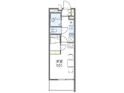 レオパレスCHIE森崎Ⅰ(1K/1階)の間取り写真