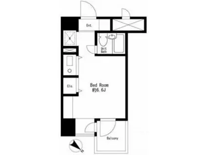 プライムアーバン大井町Ⅱ(ワンルーム/2階)の間取り写真