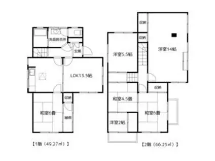 横浜市ブルーライン 舞岡駅 徒歩19分 2階建 築50年(5SLDK)の間取り写真