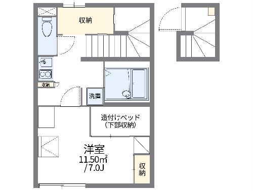 レオパレスベルダカーサ(1K/2階)の間取り写真