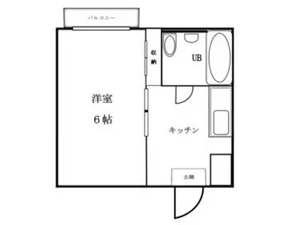 レジデンシャル幸町(1K/3階)の間取り写真