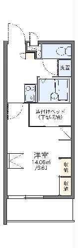 レオパレスアサクラⅢ(1K/3階)の間取り写真