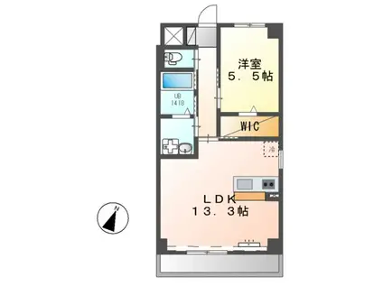 サンティエ・フチュール(1LDK/8階)の間取り写真