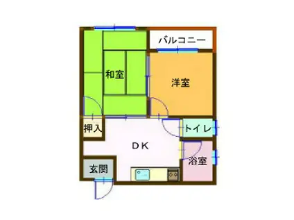 第5八十川ビル(2DK/3階)の間取り写真