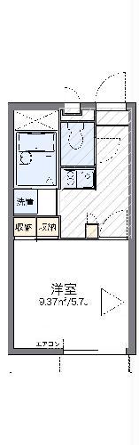 レオパレスサニーサイドL(1K/1階)の間取り写真