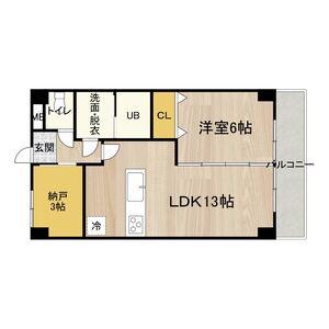 アバンハウスⅠ(1SLDK/5階)の間取り写真