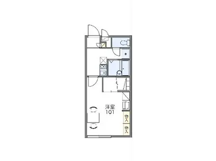 レオパレス又吉(1K/2階)の間取り写真