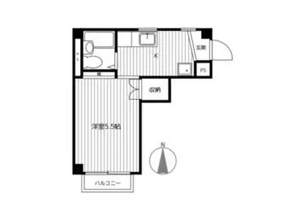 東湘アリエス(ワンルーム/3階)の間取り写真