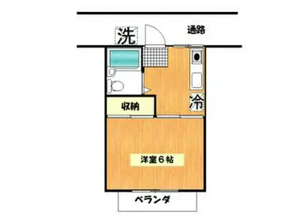 コーポ英和(1K/2階)の間取り写真