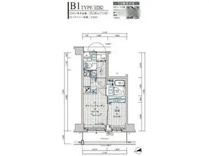 メインステージ川口リンクス(1DK/3階)の間取り写真