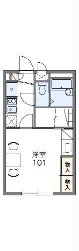 レオパレスカリーハイツ(1K/2階)の間取り写真