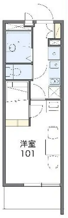 レオパレスエリュシオン 3階階 間取り